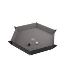 Gamegenic Magnetic Dice Tray Hexagonal Black&amp;Gray / W&uuml;rfelunterlage