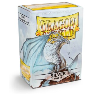 Dragon Shield Card Sleeves - Matte Silver (100) - Standard Size