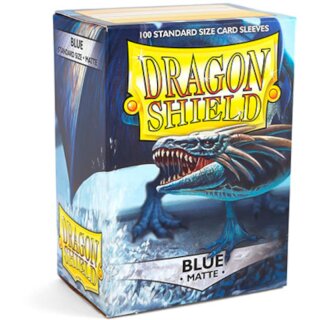 Dragon Shield Card Sleeves - Matte Blue (100) - Standard Size