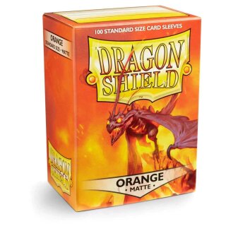 Dragon Shield Card Sleeves - Matte Orange (100) - Standard Size