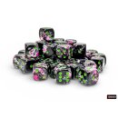 Chessex Würfelset/Diceset Brush Paintball/green 12mm D6
