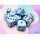 Chessex Würfelset/Diceset Opaque Pastel Blue/black 16mm D6