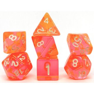 RPG Würfelset Transparent: Coral