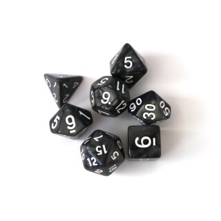 RPG Würfelset Pearl: Black/White