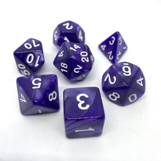RPG Würfelset Pearl: Purple/White