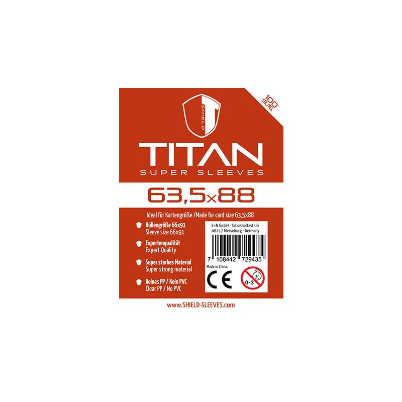 TITAN - Sleeves Kartenhüllen f. Kartengröße 63,5 x 88 mm, 5,49 €