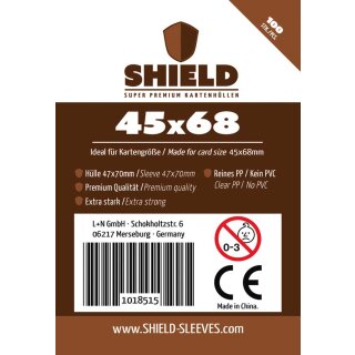 Shield - Super Premium Kartenhüllen für Kartengröße 45 x 68 mm