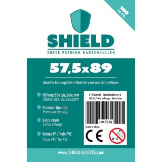 Shield - Super Premium Kartenhüllen für Kartengröße 57,5 x 89 mm