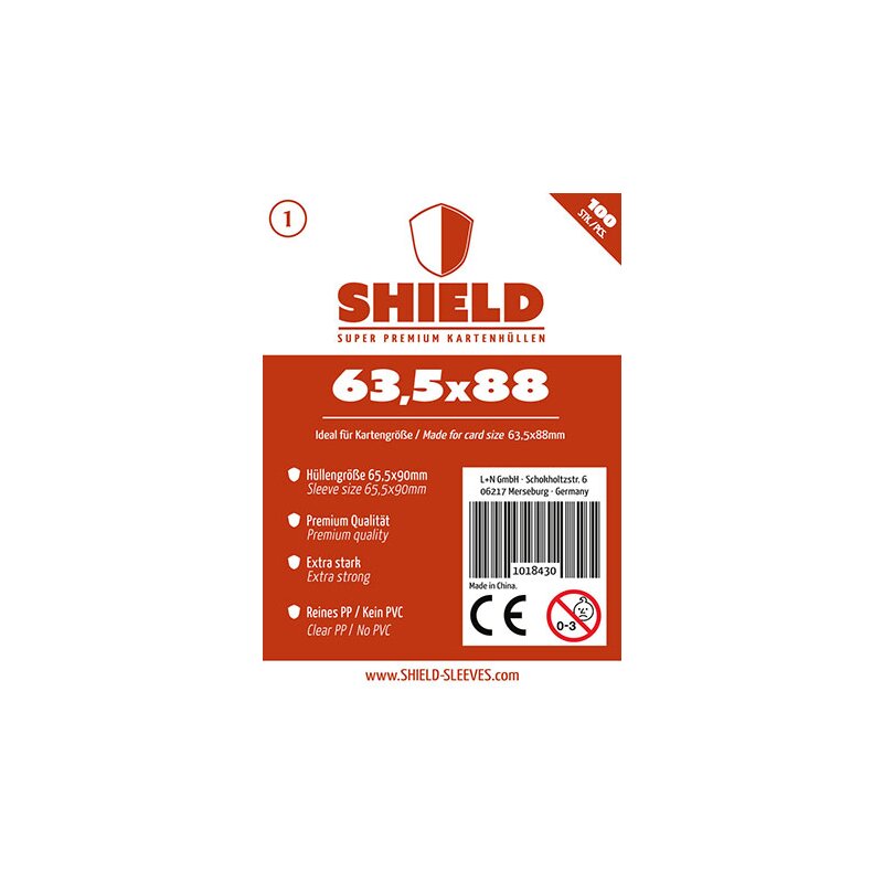 Shield - Super Premium Sleeves für max. 63,5 x 88 mm, 2,99 €