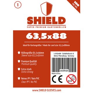 Shield - Super Premium Kartenhüllen für Kartengröße 63,5 x 88 mm