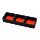 UGT - Tray Gr&ouml;&szlig;e 3 mit drei F&auml;chern - hoch rot