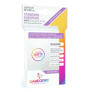 Gamegenic MATTE Standard European Card Game Prime Sleeves 62x94mm
