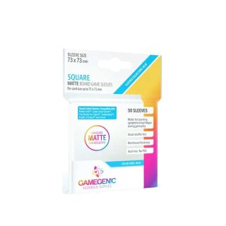 Gamegenic MATTE Square-Sized Sleeves Clear 73x73mm