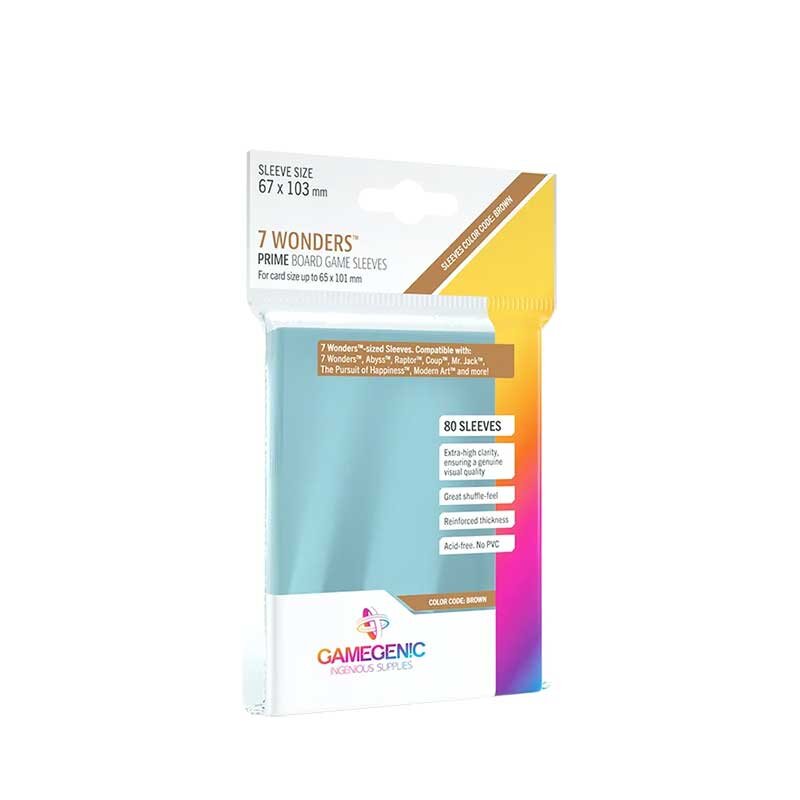 GAMEGEN!C- Matte 7 Wonders Sleeves 67 x 103 mm (80), Clear (GGS10059ML) main image 1