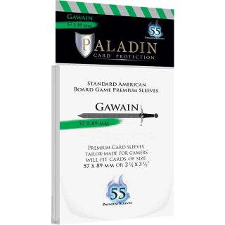 Paladin Sleeves - Gawain Premium 57x89mm (55 Sleeves) Standard American