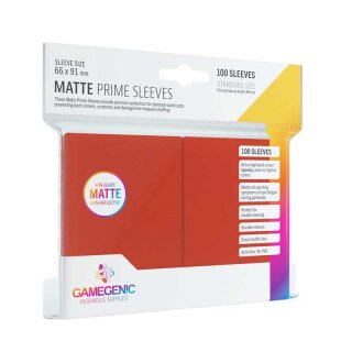 Gamegenic Matte PRIME Sleeves Red