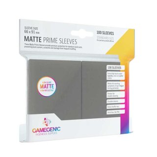 Gamegenic Matte PRIME Sleeves Dark Gray